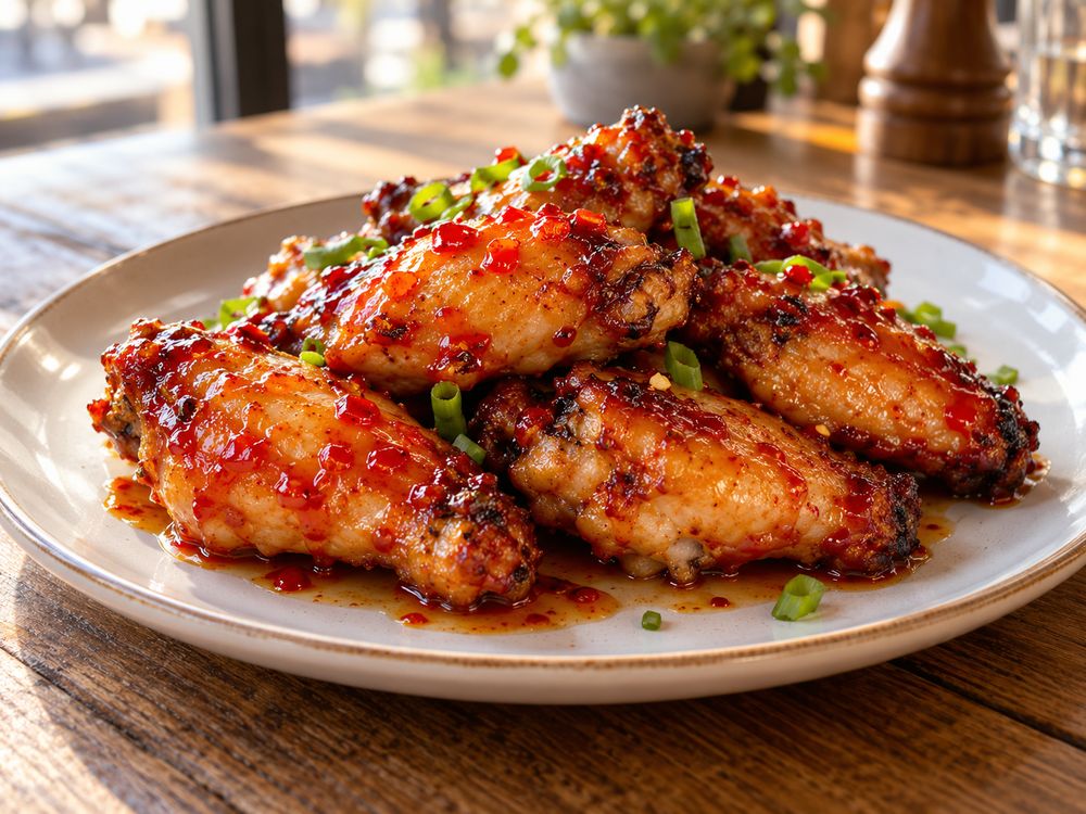 Sweet chilli chicken wings